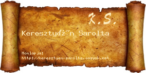Keresztyén Sarolta névjegykártya
